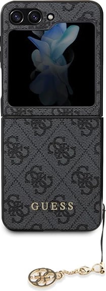 Mbështjellës Guess 4G Charms për Samsung Galaxy Z Flip 5, Gri