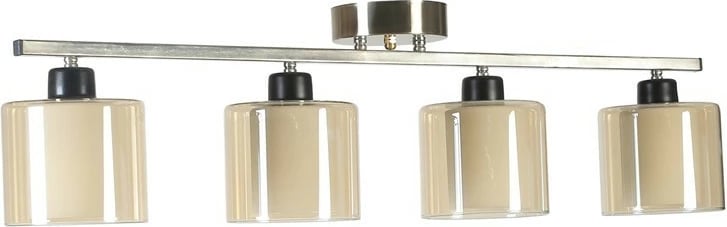 Llambë tavani Opviq Yeni Nomi 4-sh, krom mat, gotë ngjyrë amber