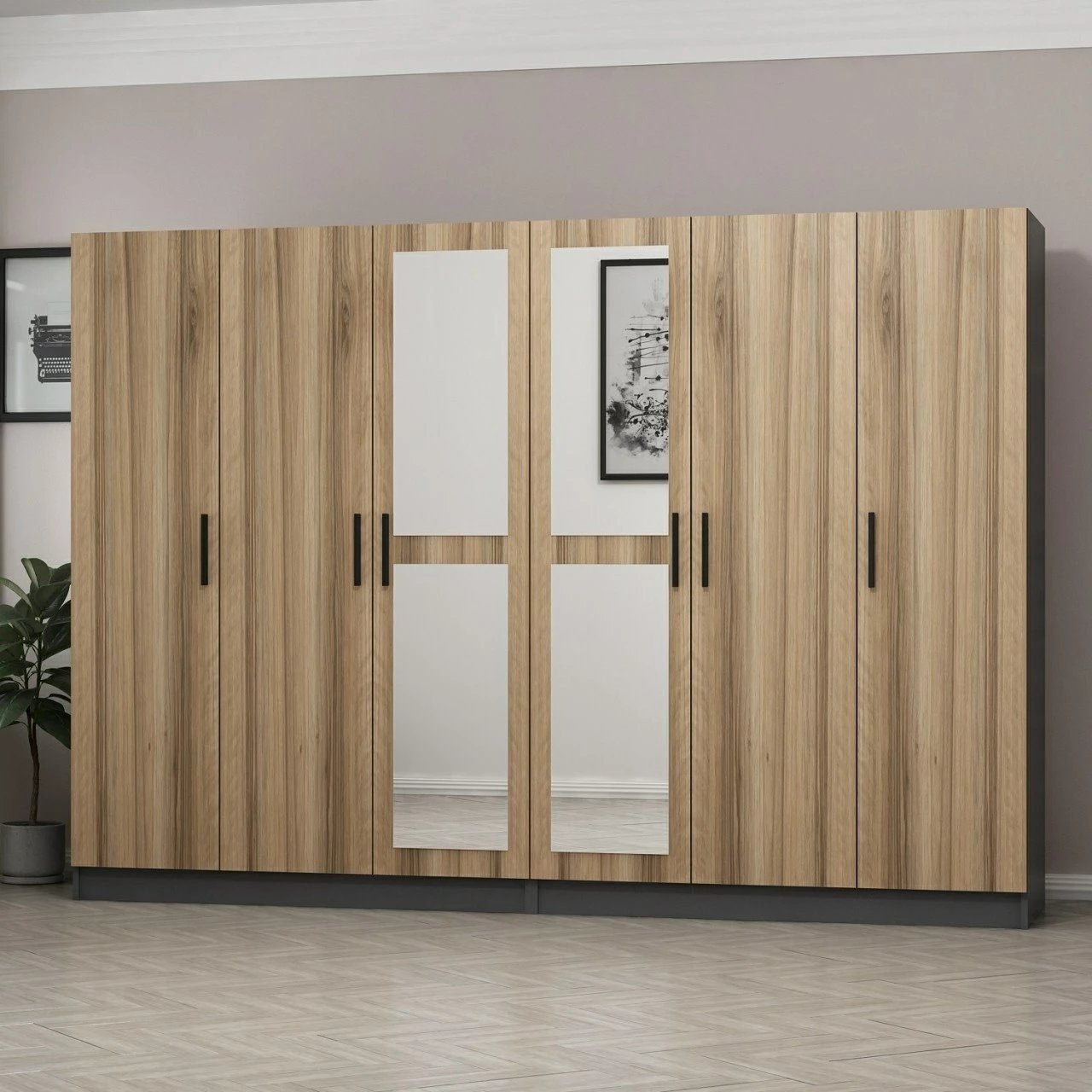 Dollap për dhomë gjumi, ngjyrë Dore, Skye Decor, 5017