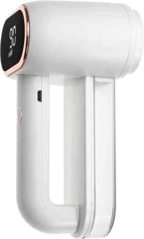 Makinë heqëse pushash Adler AD 9622, dy koka, LCD, 3 shpejtësi, depozitë 140 ml, bateri 1800 mAh, USB-C, e bardhë me ari