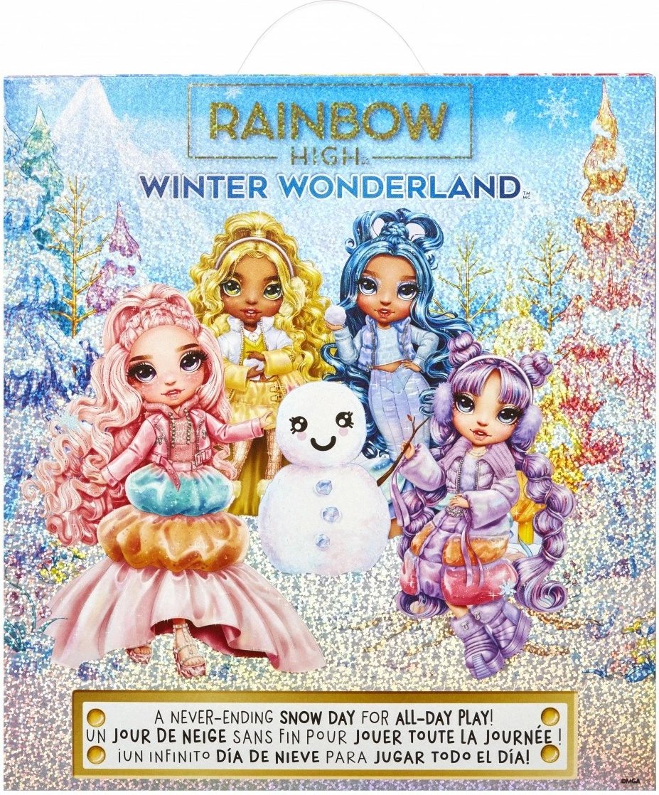 Kukull Rainbow High Winter Wonderland, MGA, 11 inç, Violet, me aksesorë dimërorë
