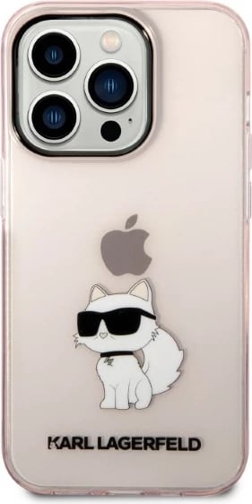 Mbështjellës Karl Lagerfeld Choupette për iPhone 14 Pro Max, Rozë