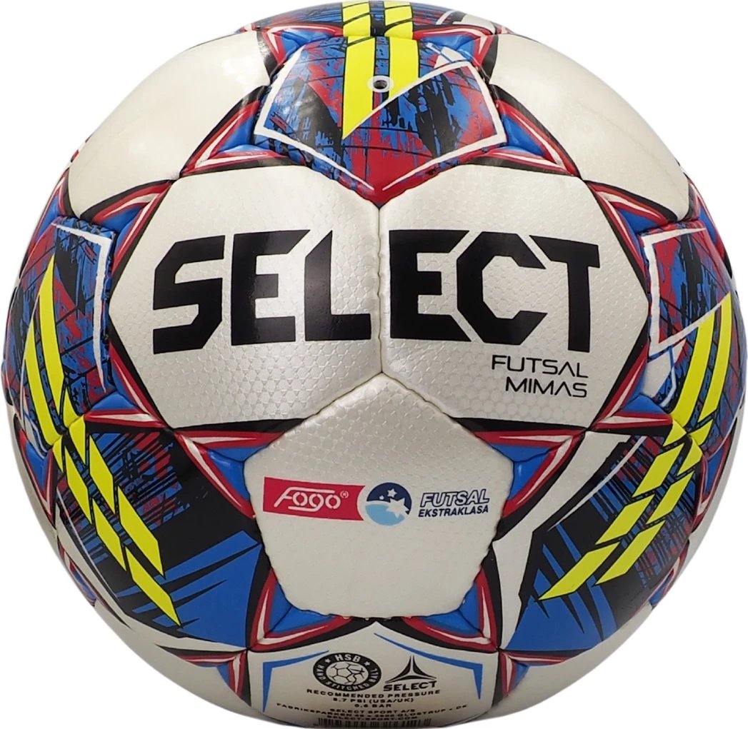 Top futsalli Select, bardhë-kaltër-kuq