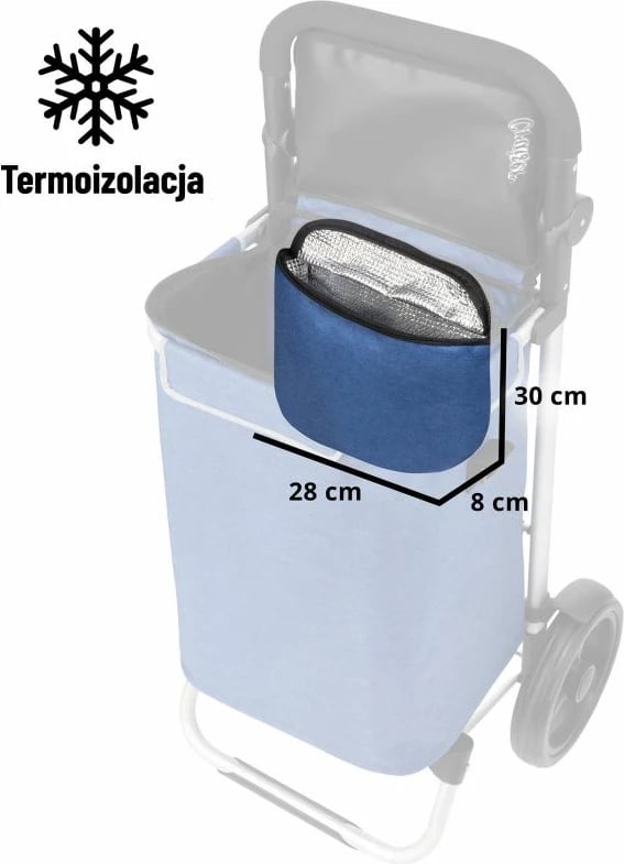 Karrocë blerjesh Cruiser, Yakimasport, për meshkuj dhe femra, blu