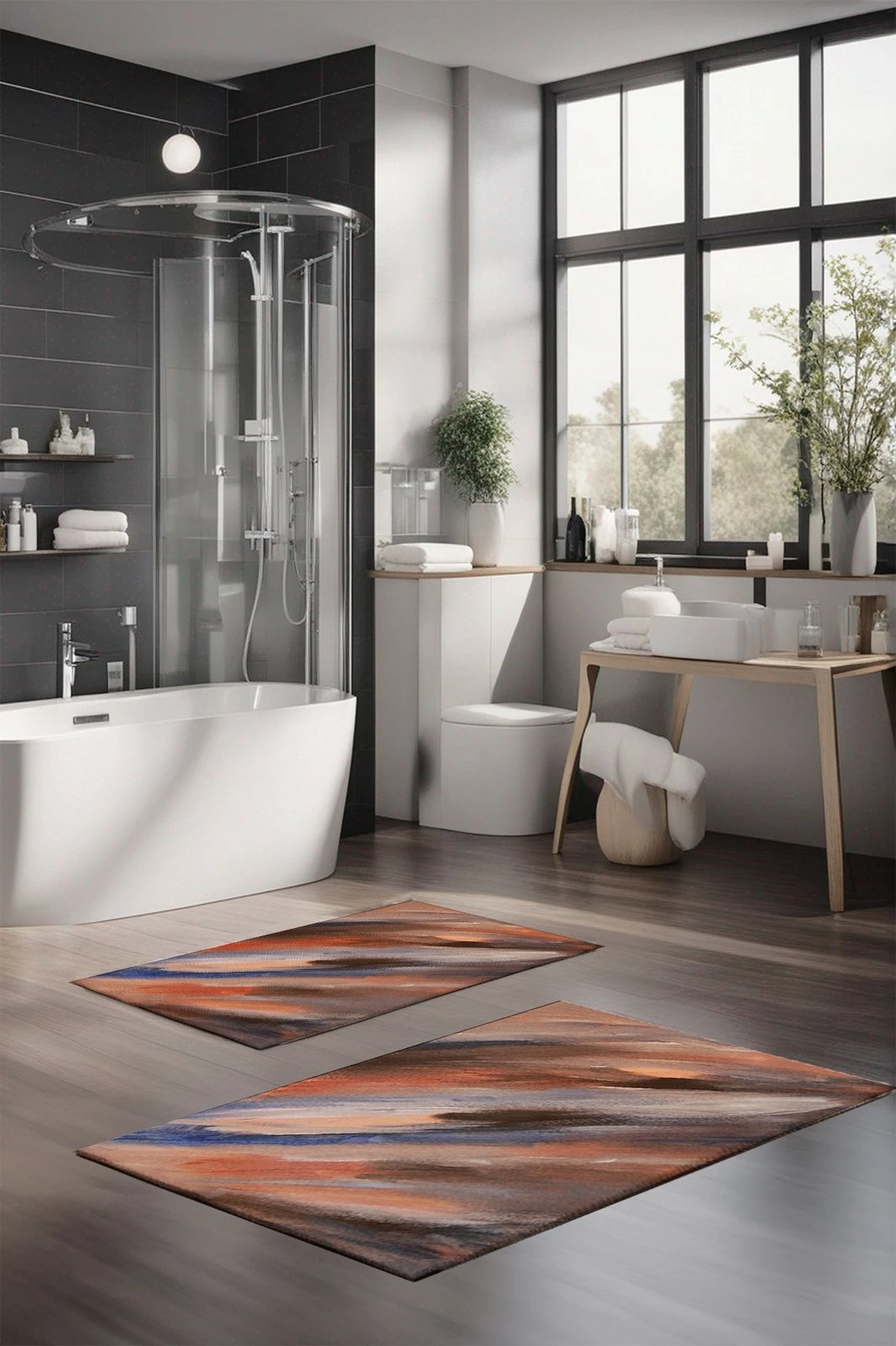 Set tapetash për banjo, 2 copë, shumëngjyrëshe, Mijolnir, CT-5053