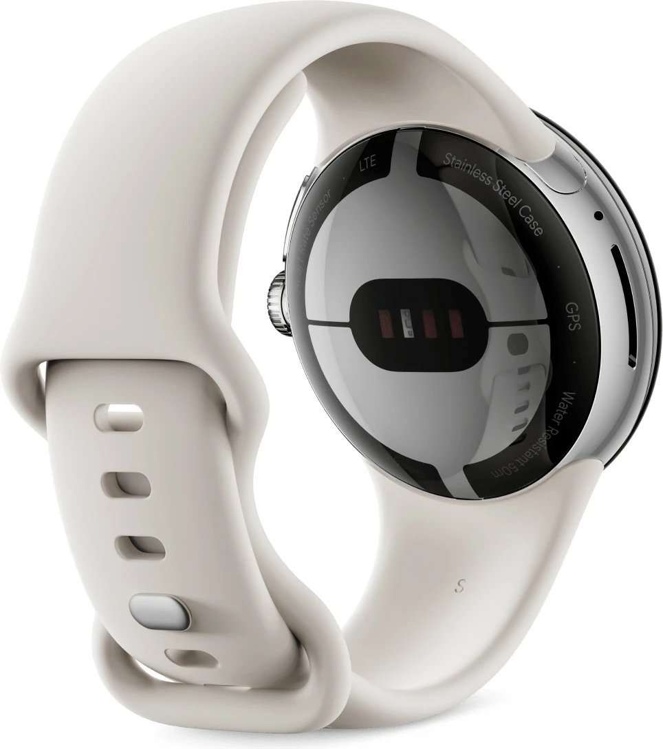 Smartwatch Google Pixel Watch LTE, Polished Silver/Chalk, LTE, 294mAh