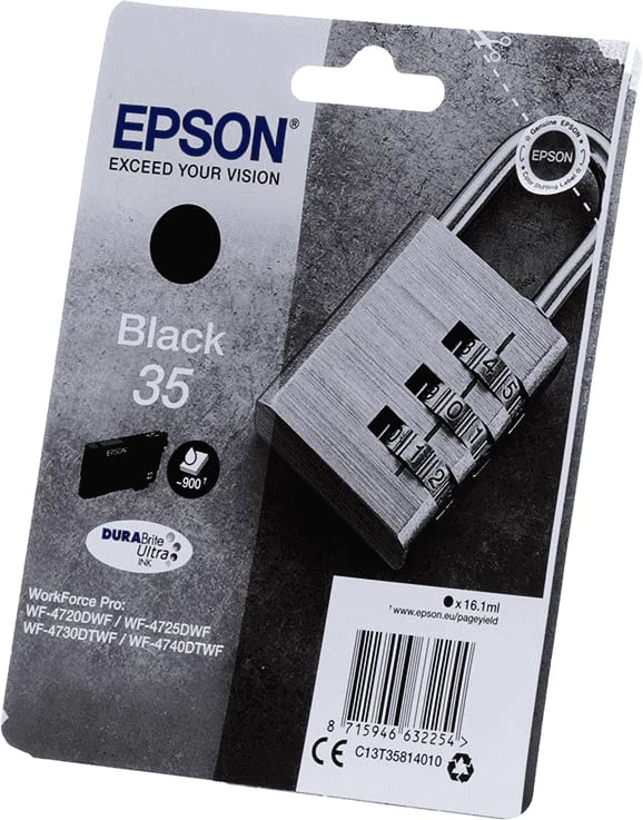 fishek boje, Epson, 35XL C13T35914010, 41.2 ml, rendiment 2600 faqe, madhësi XL, e zezë