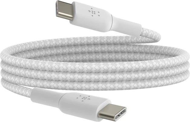 Kabllo Belkin BoostCharge, USB C në USB C, 0.15 m, e bardhë