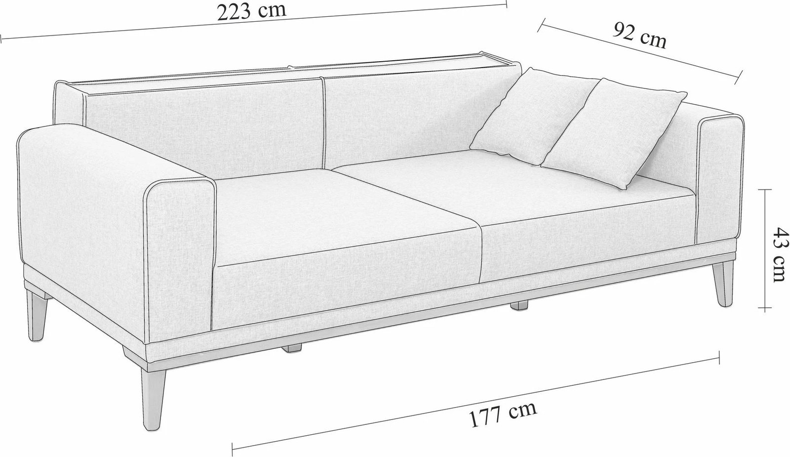 Set divani-krevat me karrige, ngjyrë antracit, LİONES-TKM1-1053