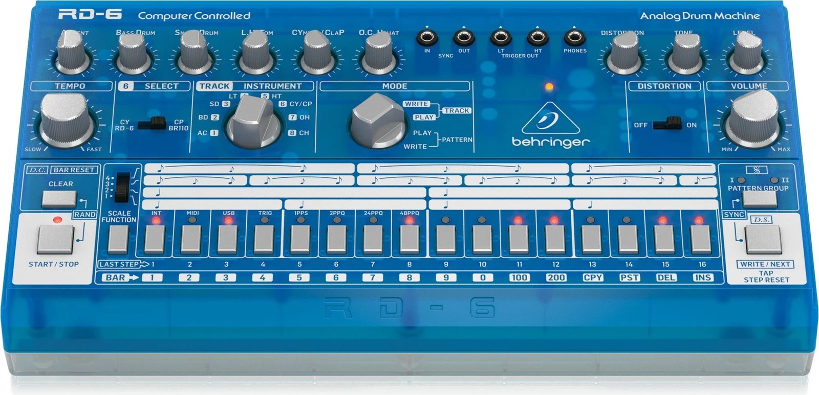 Makineri ritmi Behringer RD-6-BB, Elektronike, Blu Makineri ritmi Behringer RD-6-BB, Elektronike, Blu