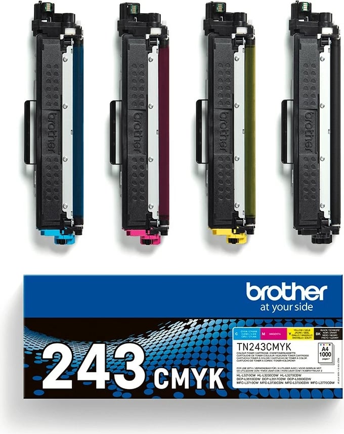Toner Brother TN-243CMYK, 1000 faqe, 1 copë, Multikolor