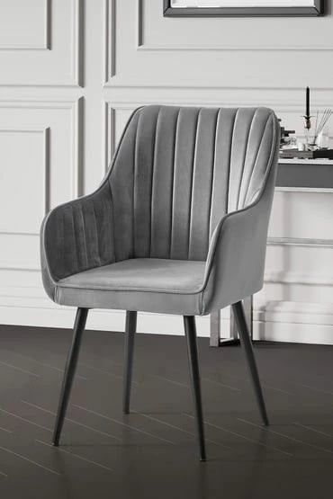 Set karrigesh (2 copë) Hanah Home, Nova, gri, e zezë