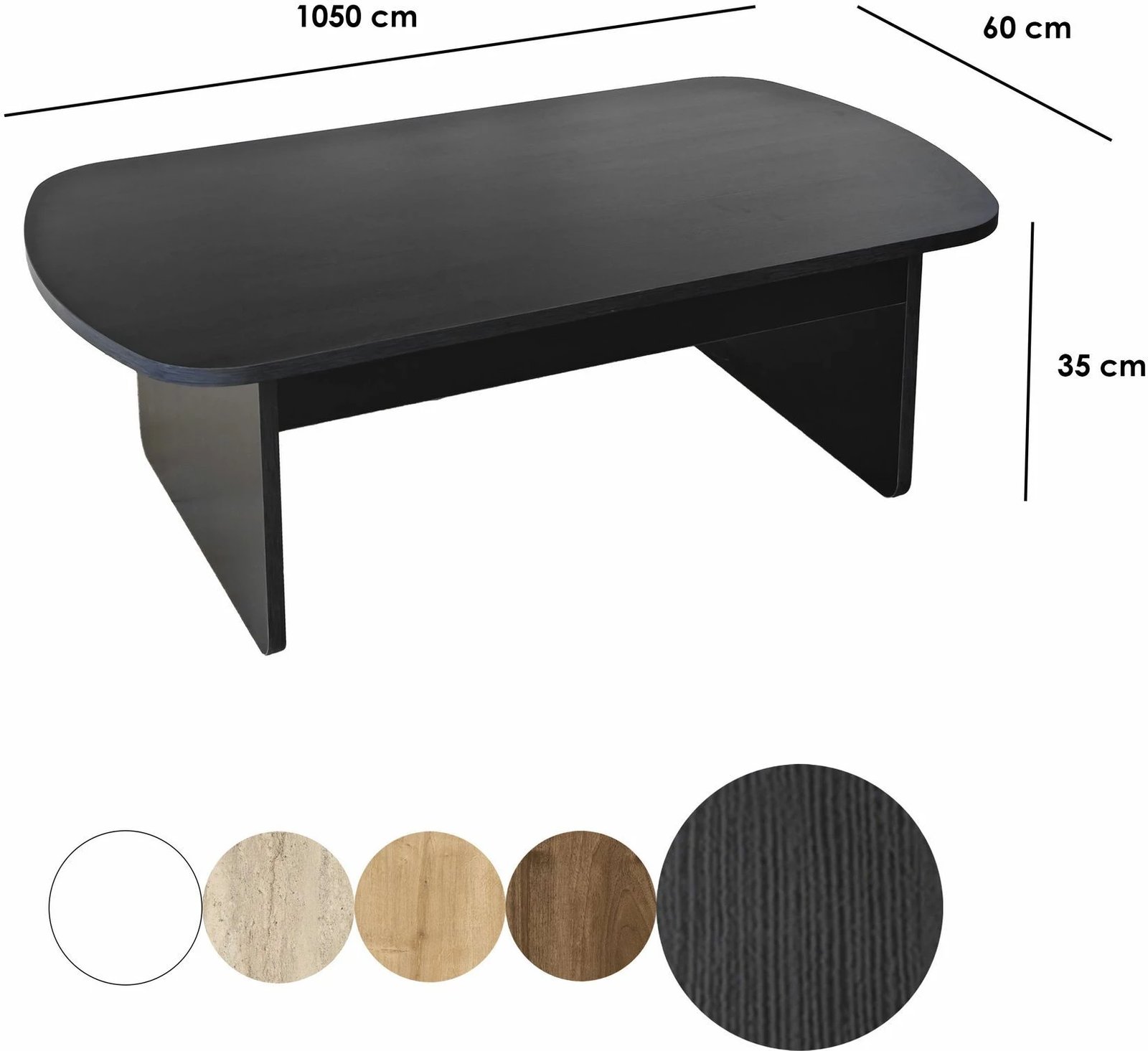 Tavolinë kafeje, ngjyrë e zezë, Skye Decor, Theseus