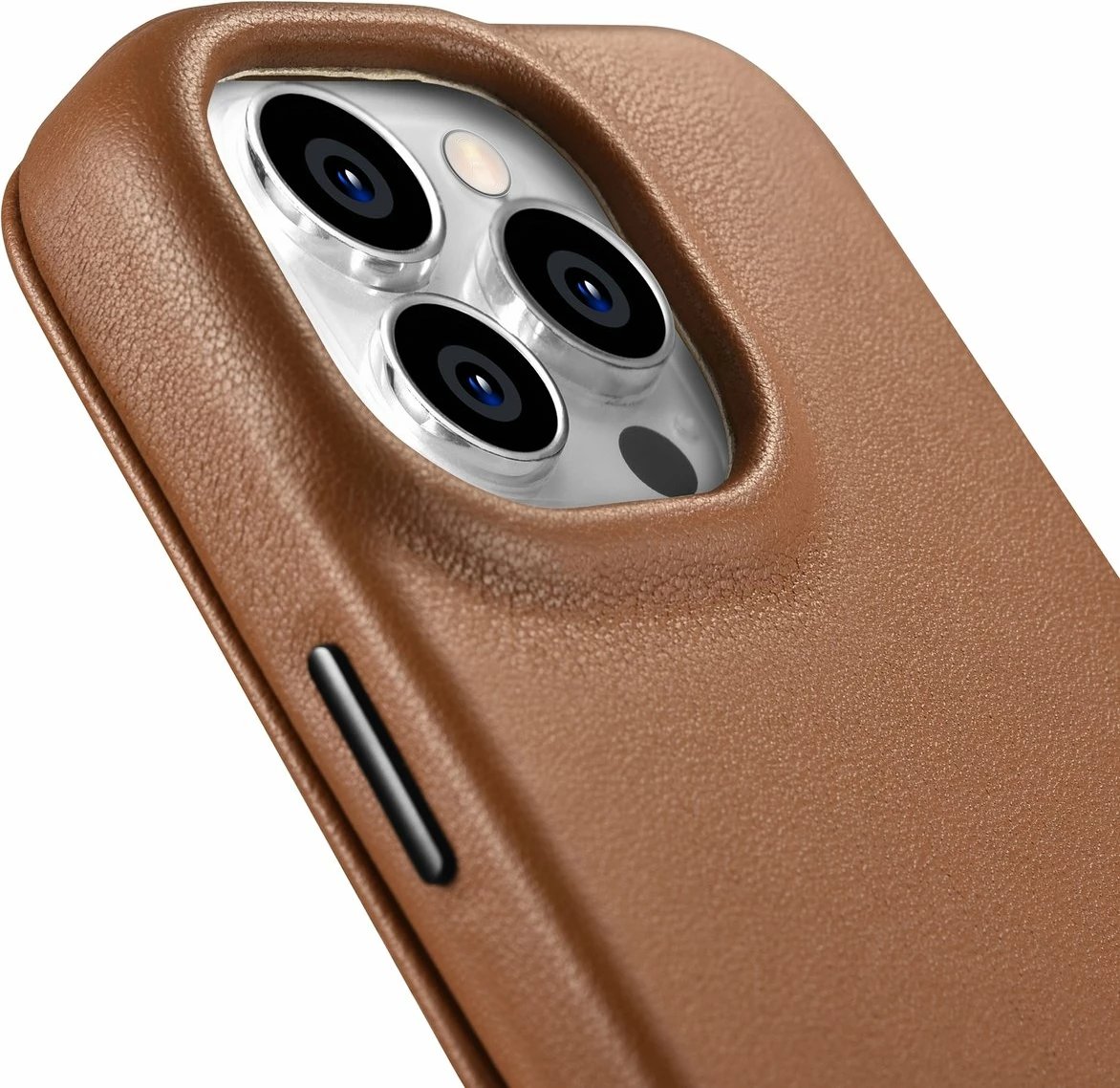 Mbështjellës iCarer CE Premium lëkurë për iPhone 14 Pro, MagSafe, kafe