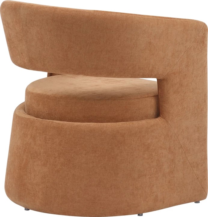 Karrige Leicy, pëlhurë, ngjyrë kafe, 69x63x76.5cm