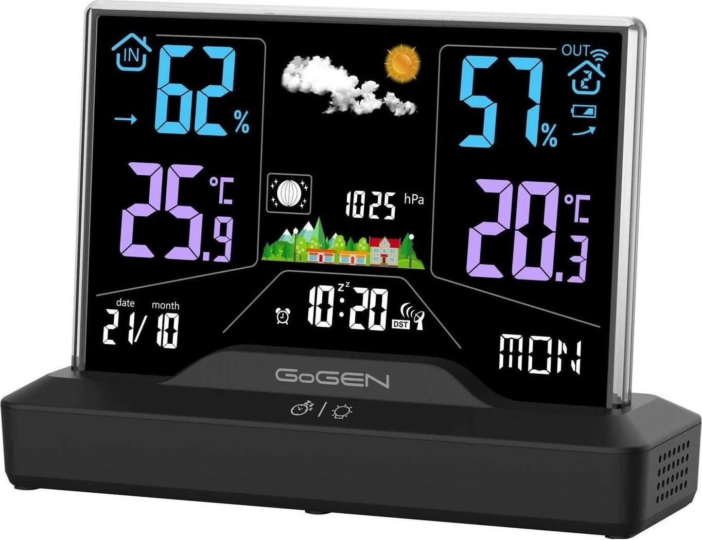 Stacion moti GoGEN GOG-ME2000, ekran i ndriçuar, sensor pa tela, zi