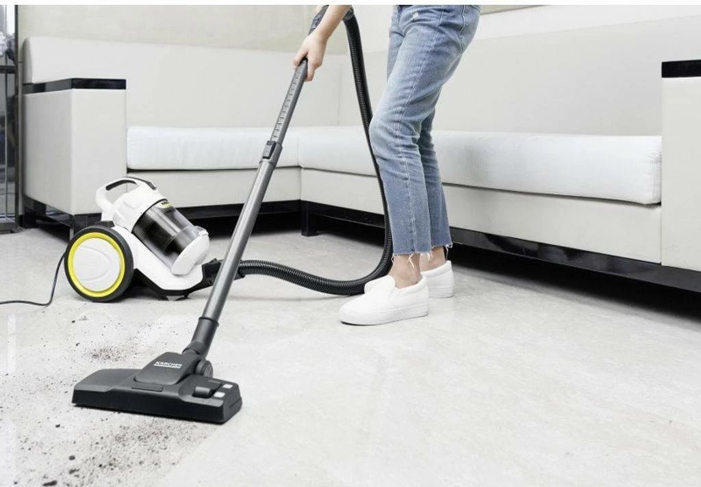 Fshesë me korrent pa qese, Karcher VC 3 (ERP) EU-I 1.198-053.0, 700 W, depozitë 0.9 L, filtër HEPA 13, e bardhë