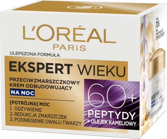 Krem nate anti-rrudhë për femra L'Oreal Paris Expert Age 60+ 50ml