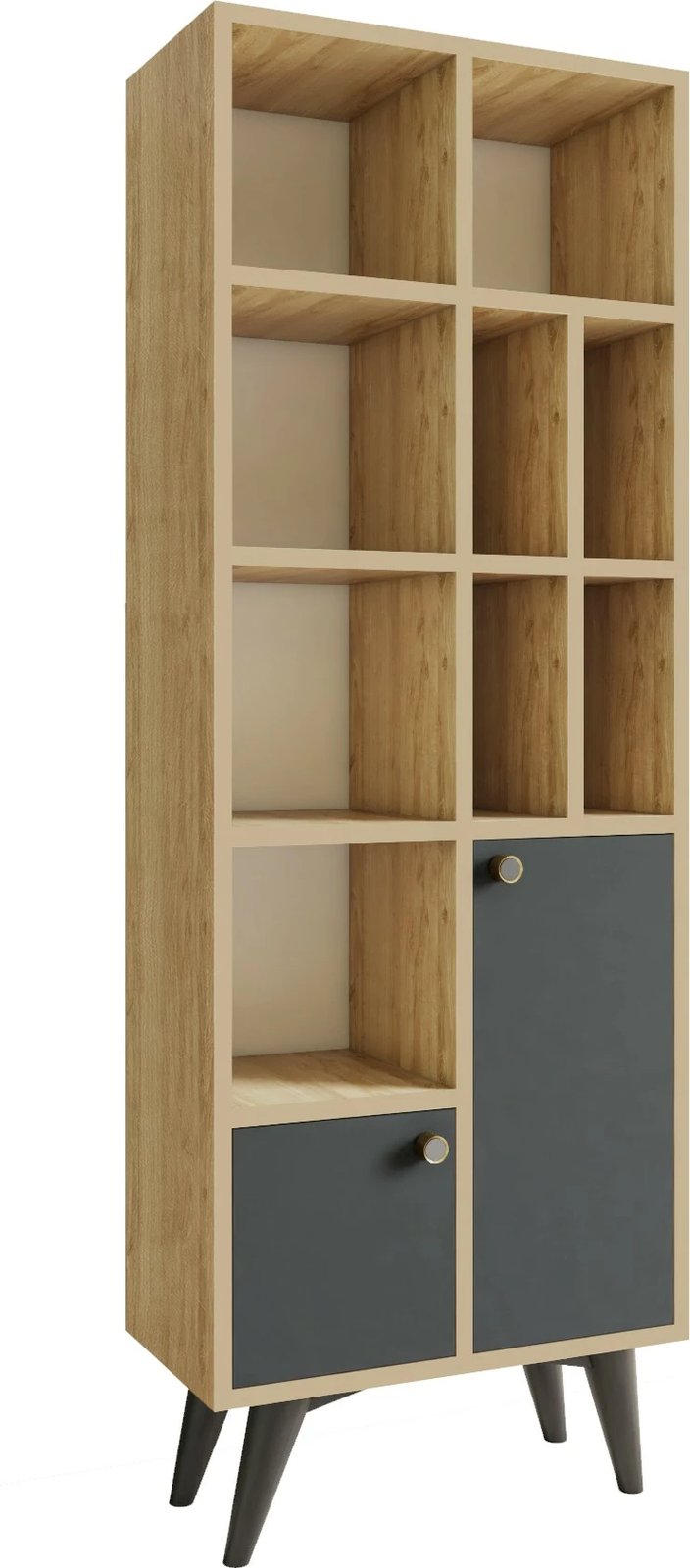 Raft librash Skye Decor, anthracite dhe lis, Lasko