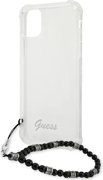 Mbështjellës Guess GUHCP12LKPSBK për iPhone 12 Pro Max 6.7", Transparent, me varëse Black Pearl Mbështjellës Guess GUHCP12LKPSBK për iPhone 12 Pro Max 6.7", Transparent, me varëse Black Pearl