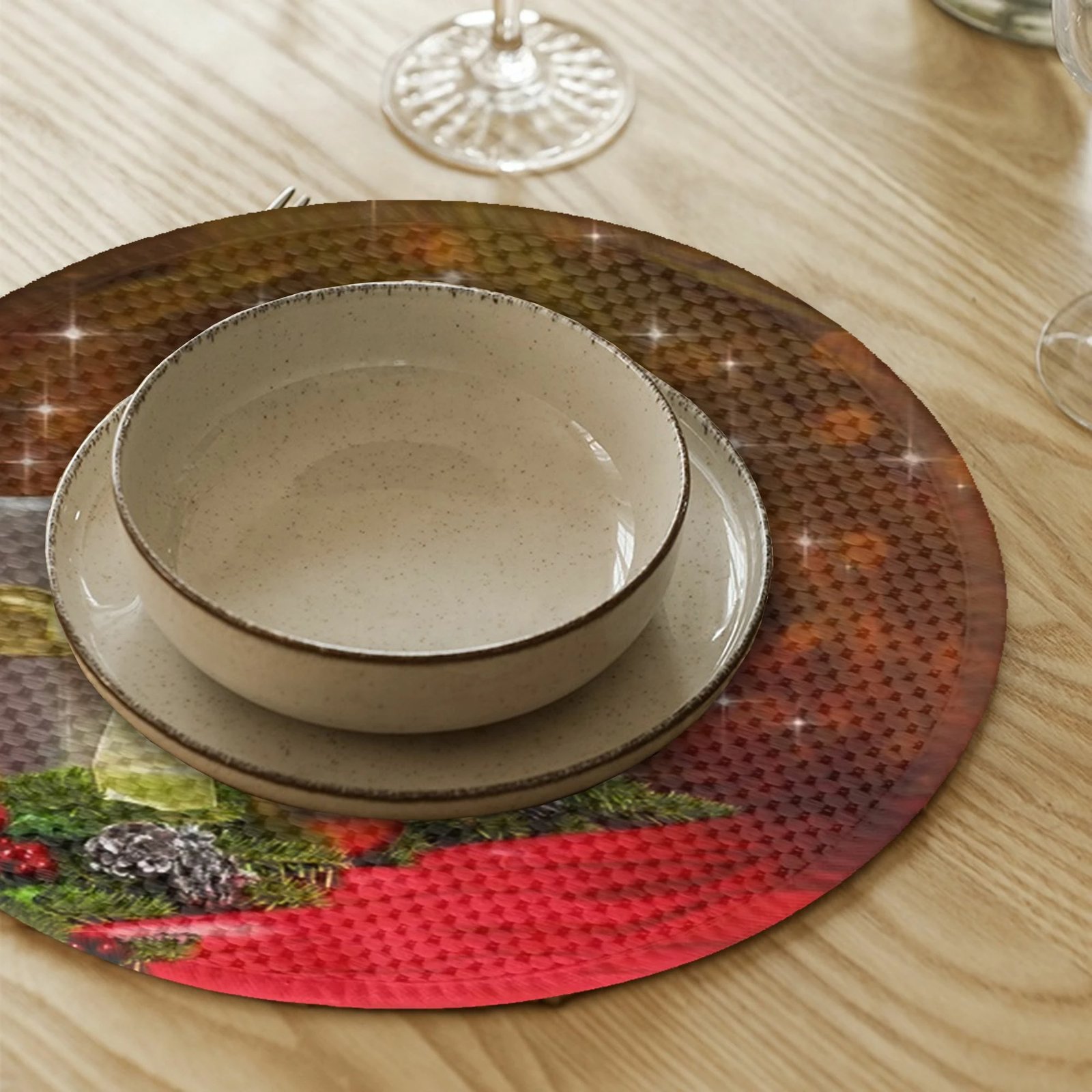 Set nënshtrues tavoline Hermia Concept, shumëngjyrësh, 37cm, 4 copë, 4270Supla