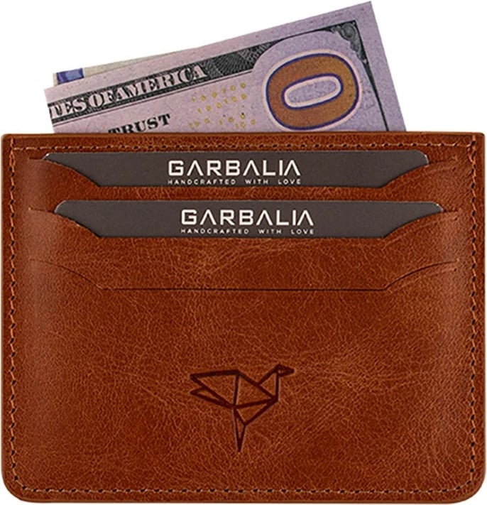 Portofol uniseks, lëkurë natyrale, ngjyrë kafe e hapur, Zoozie Bags, Walteriacrazy