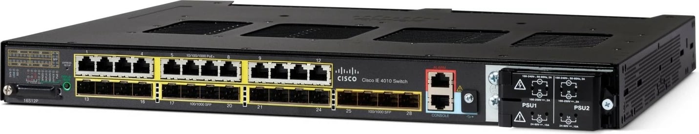 Switch Cisco IE4010, 16x1G SFP, 12x10/100, i zi