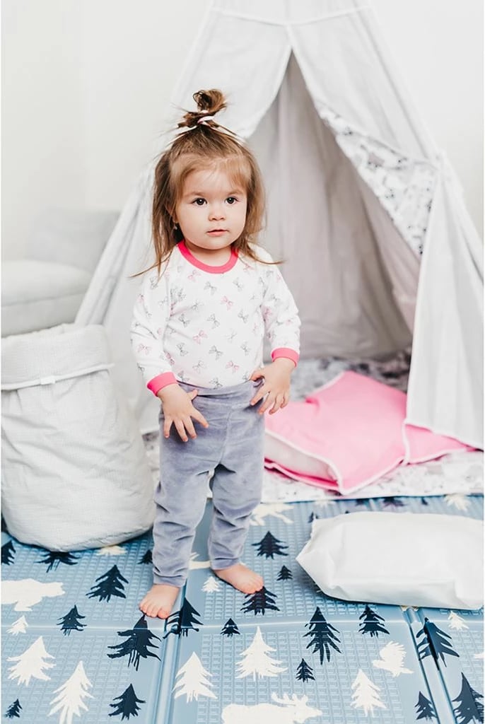 legginsa bebe New Baby Infant Semi-Sheer, madhësi 56 (0-3m), pambuk 77%/poliestër 23%, gri