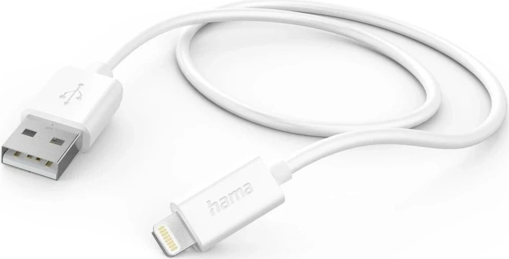 Kabllo karikuese Hama USB-A - Lightning, 1,5m, e bardhë