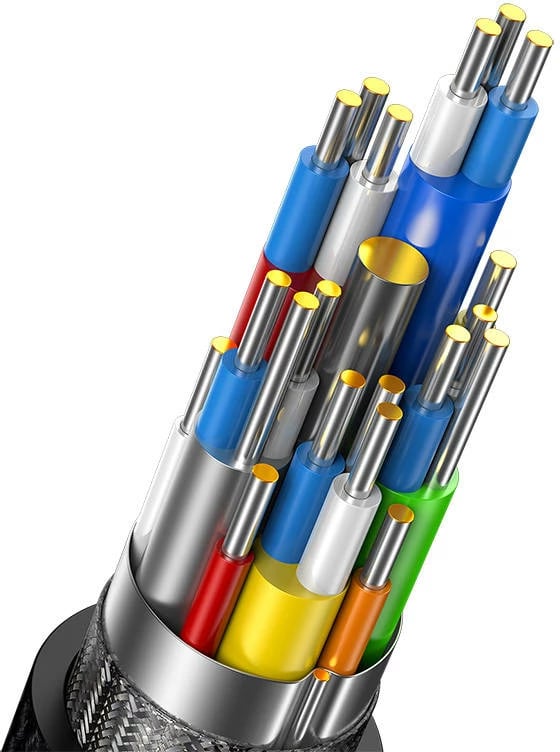 Kabllo DP në DP Baseus High Definition, 2m, 8K, e zezë