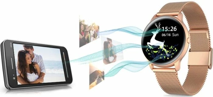 Smartwatch për femra G.Rossi, rozë gold