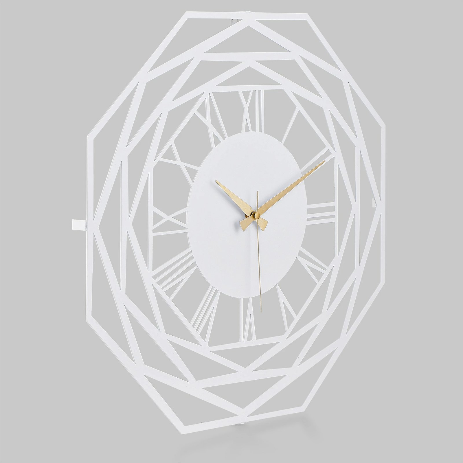 Orë muri dekorative metalike, Wallity Repido New, e bardhë