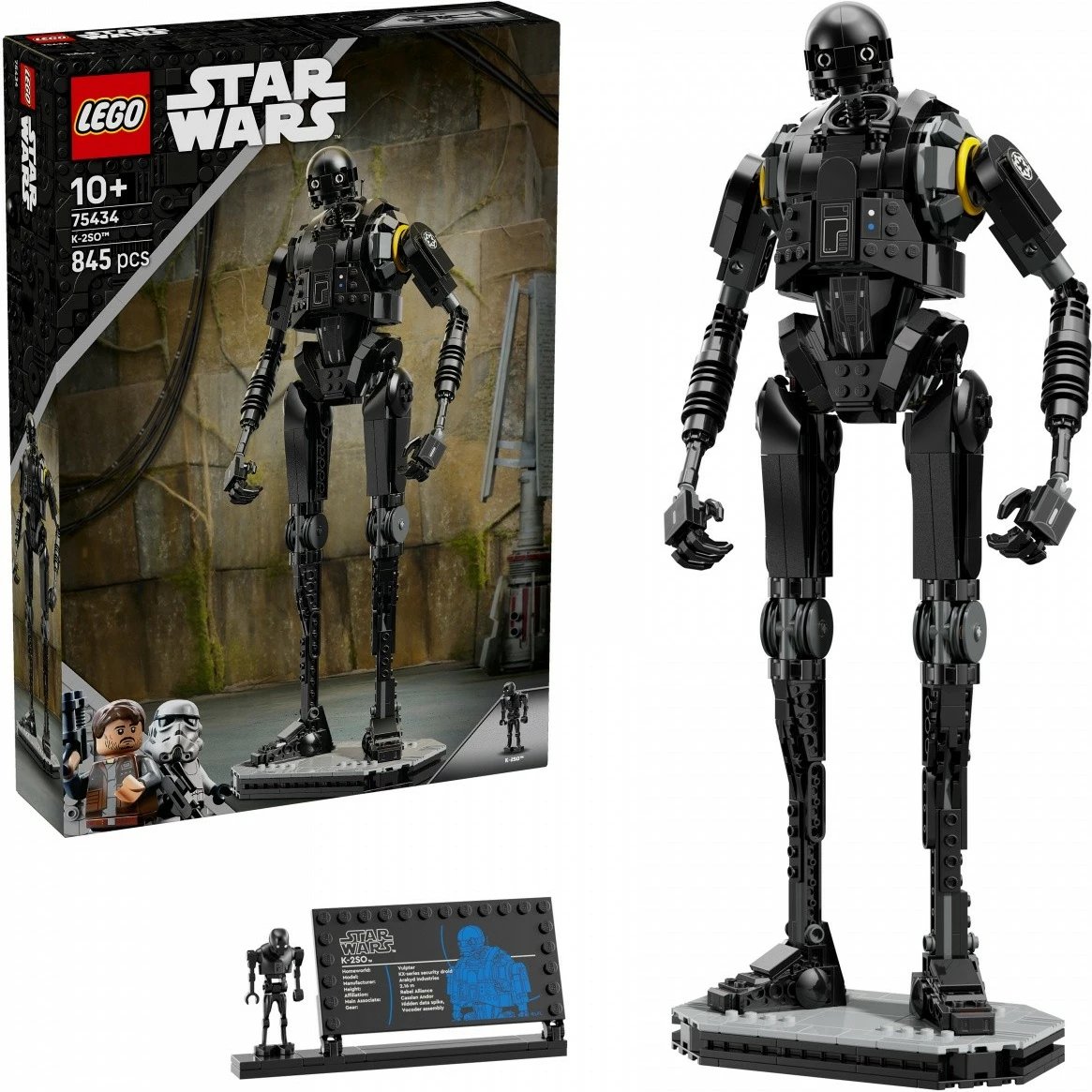 Set LEGO Star Wars K-2SO Guard Droid 75434, 845 pjesë, i zi