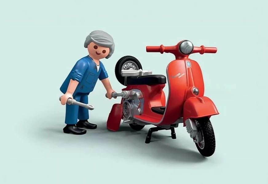 Set lodrash Playmobil Vespa Garage 71620 me 88 pjesë