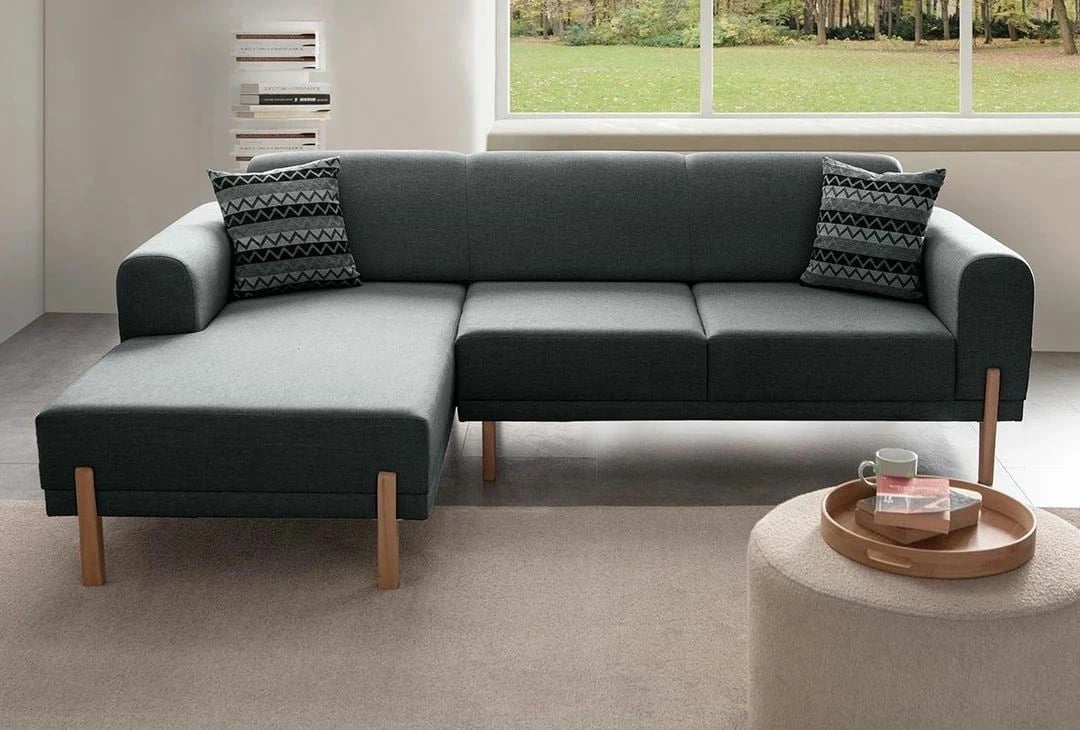 Kënd-sofë krevati Atelier del Sofa, mocha relax majtas, anthracite
