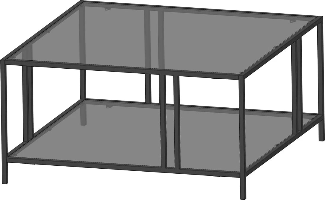 Tavolinë e ulët Hanah Home Uranüs, ngjyrë e zezë, fume