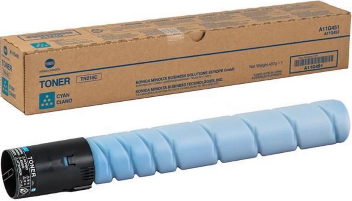 Toner, Konica Minolta, TN221C A8K3450, rendiment deri 21000 faqe, standard, cyan
