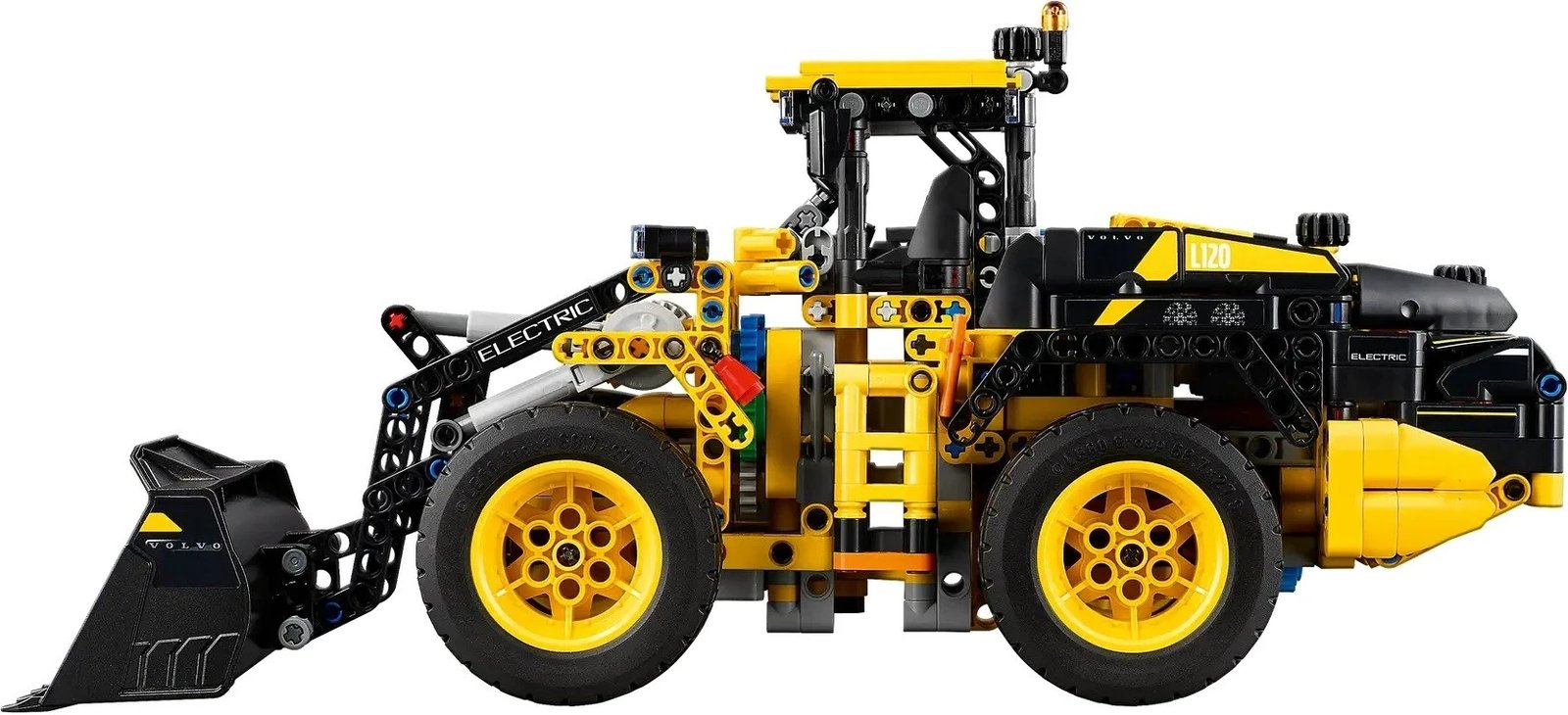 Set LEGO Technic Volvo L120 Electric Wheel Loader, 973 pjesë, për fëmijë 9+ vjeç, e verdhë/zezë