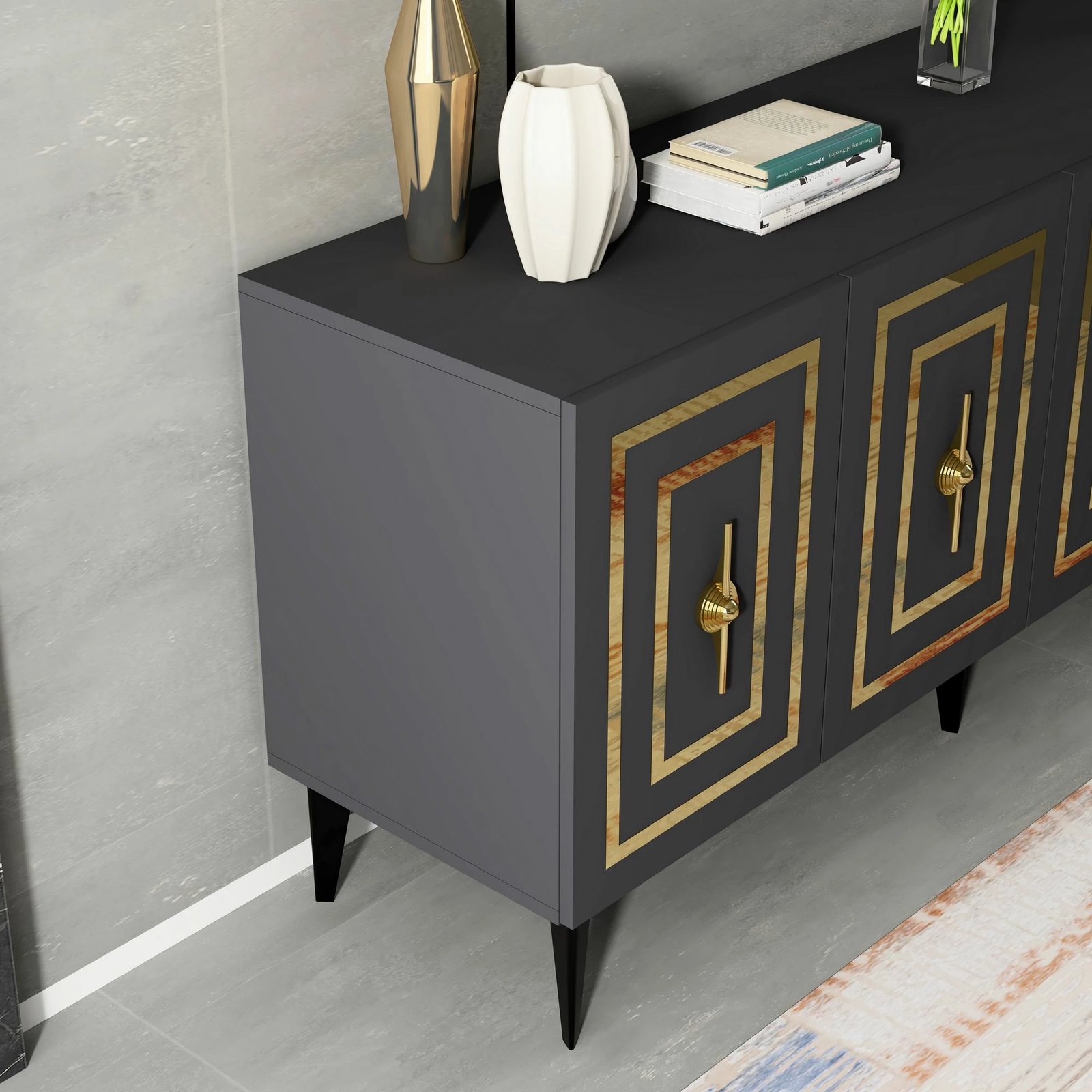 Konsol Skye Decor, ngjyrë antracit, Viola