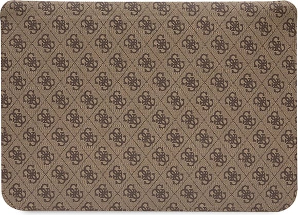 Mbështjellës laptopi Guess 4G Printed Stripes, deri 16", Kafe