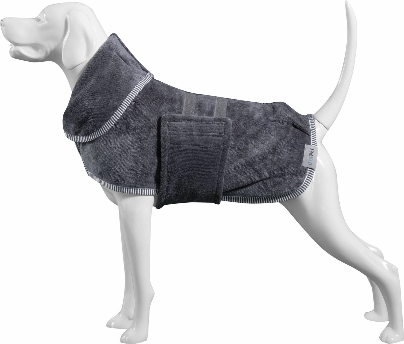 Rrobë banje për qen, ngjyrë gri, Paws & Whiskers, Drygown, XL
