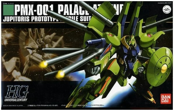 Model plastik Bandai HGUC PMX-001 Palace-Athene 1/144, jeshile