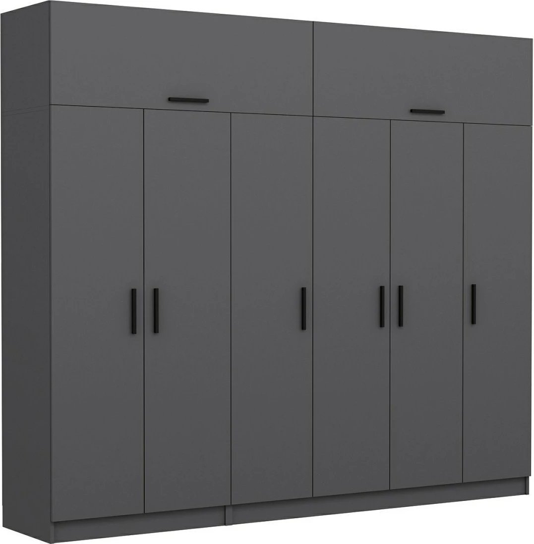 Dollap Skye Decor, ngjyrë antracit, 270x255x52 cm