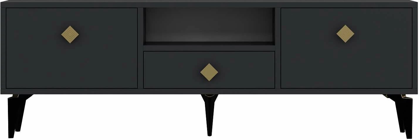 Komodë TV Skye Decor, anthracite, gold, 1304-DROP-1