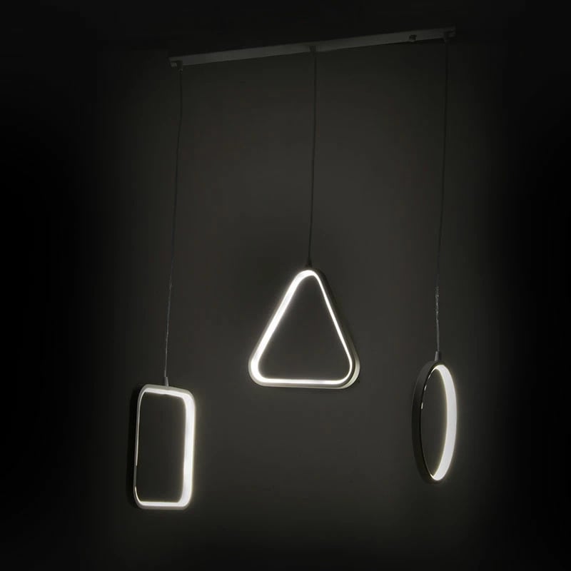 Dritë tavani me 3 llamba PWL-0990 LED 60W e zezë 70x10x100cm