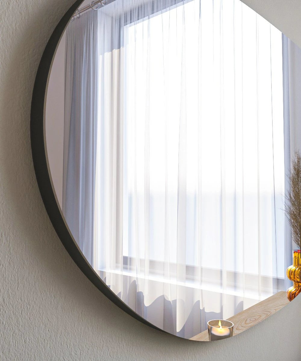 Pasqyrë murale Hanah Home, Vanomi, e zezë