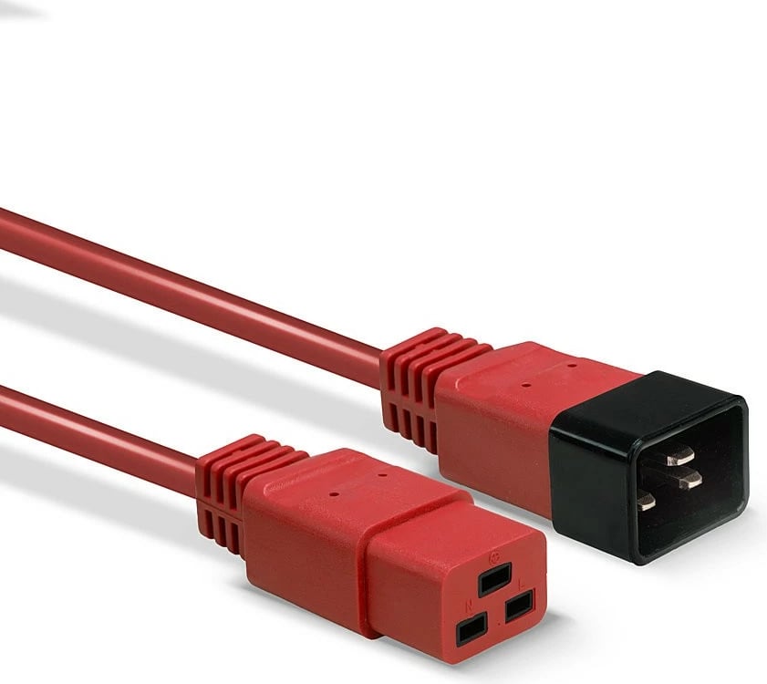 Kabllo energjie LINDY IEC C19 në C20, 1m, e kuqe