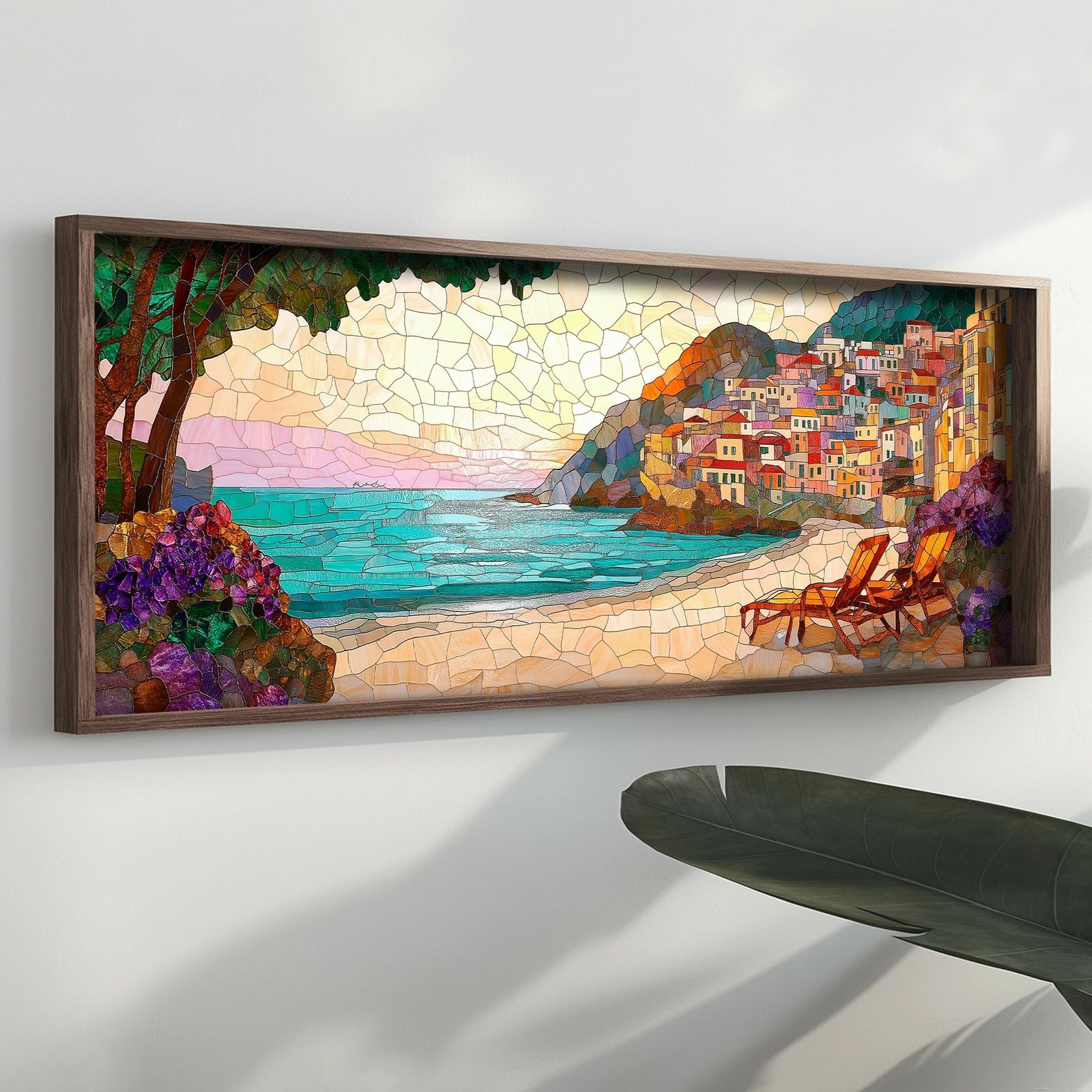 Pikturë dekorative me kornizë MDF, Wallity, EMR064, shumëngjyrëshe