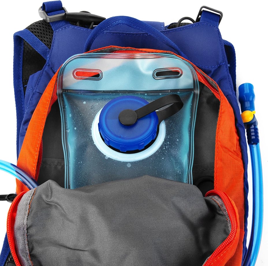 Çantë shpine Spokey unisex, portokalli-kaltër