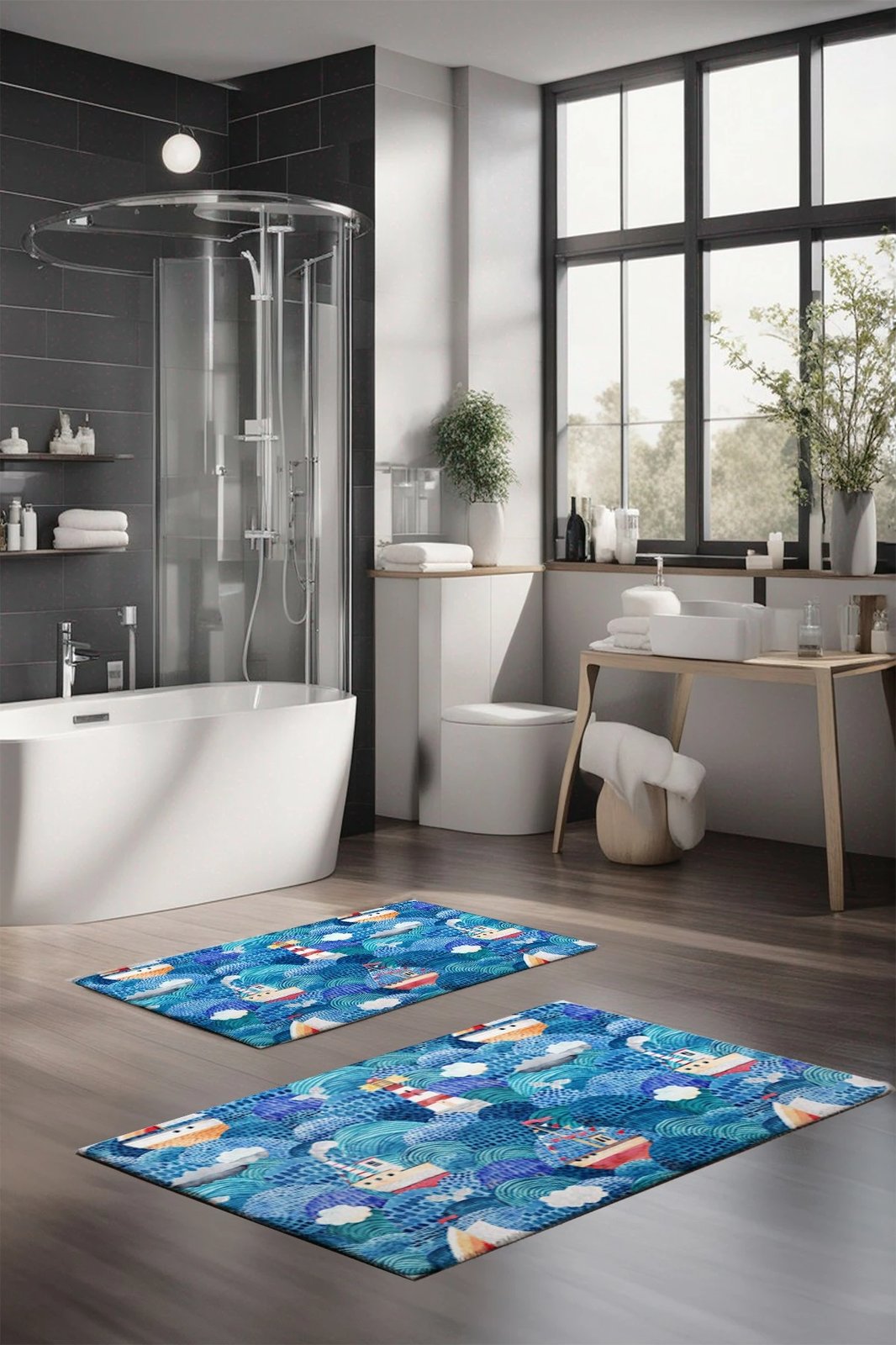 Set tapetash për banjo, 2 copë, shumëngjyrëshe, Mijolnir, CT-5291